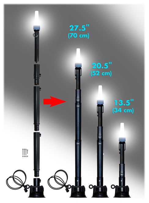 Hovedbilde Kayalu Water Torch høyt lys med sugekopp